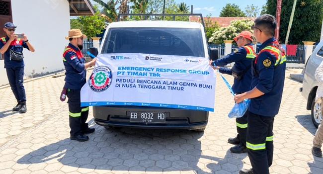 ERG pt timah salurkan bantuan sembako